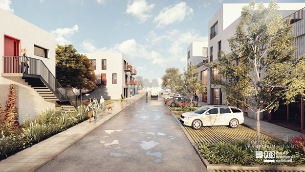 V Dolních Počernicích vznikne čtvrť s městským nájemním bydlením. | © Archum architekti, Pražská developerská společnost V Dolních Počernicích vznikne čtvrť s městským nájemním bydlením. | © Archum architekti, Pražská developerská společnost