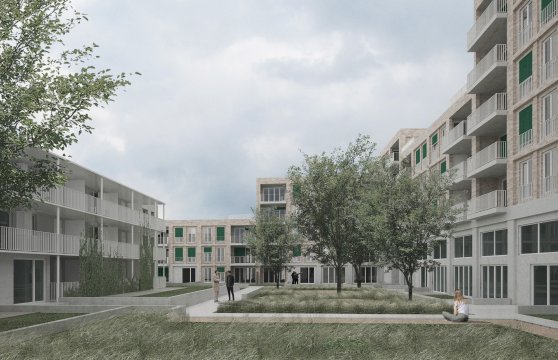 Milada Vorzová - Zvláštní cena společnosti Heluz za práci Areál bývalé Neubertovy tiskárny - Bytový dům s ateliery | © Milada Vorzová