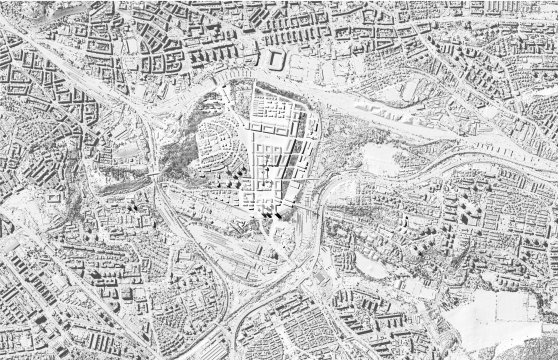 Vítězný projekt Vandy Kotkové z FA ČVUT - Praha - re/Vize Bohdalec - Urban Design Award 2018/2019