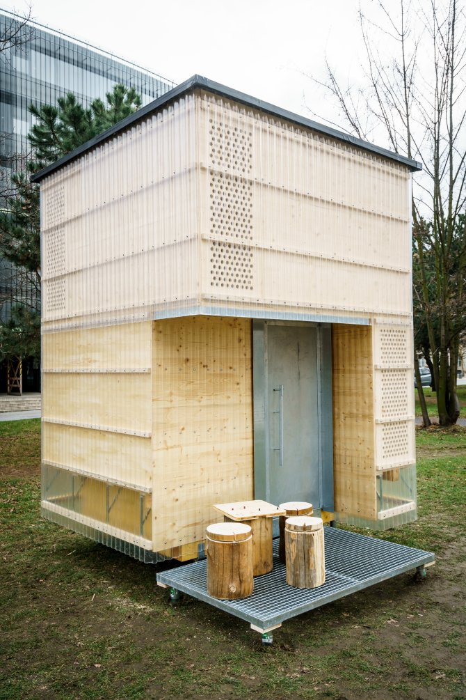 Útulna Jenga, ateliér Seho – Světlík, foto Jiří Ryszawy Útulna Jenga, ateliér Seho – Světlík, foto Jiří Ryszawy