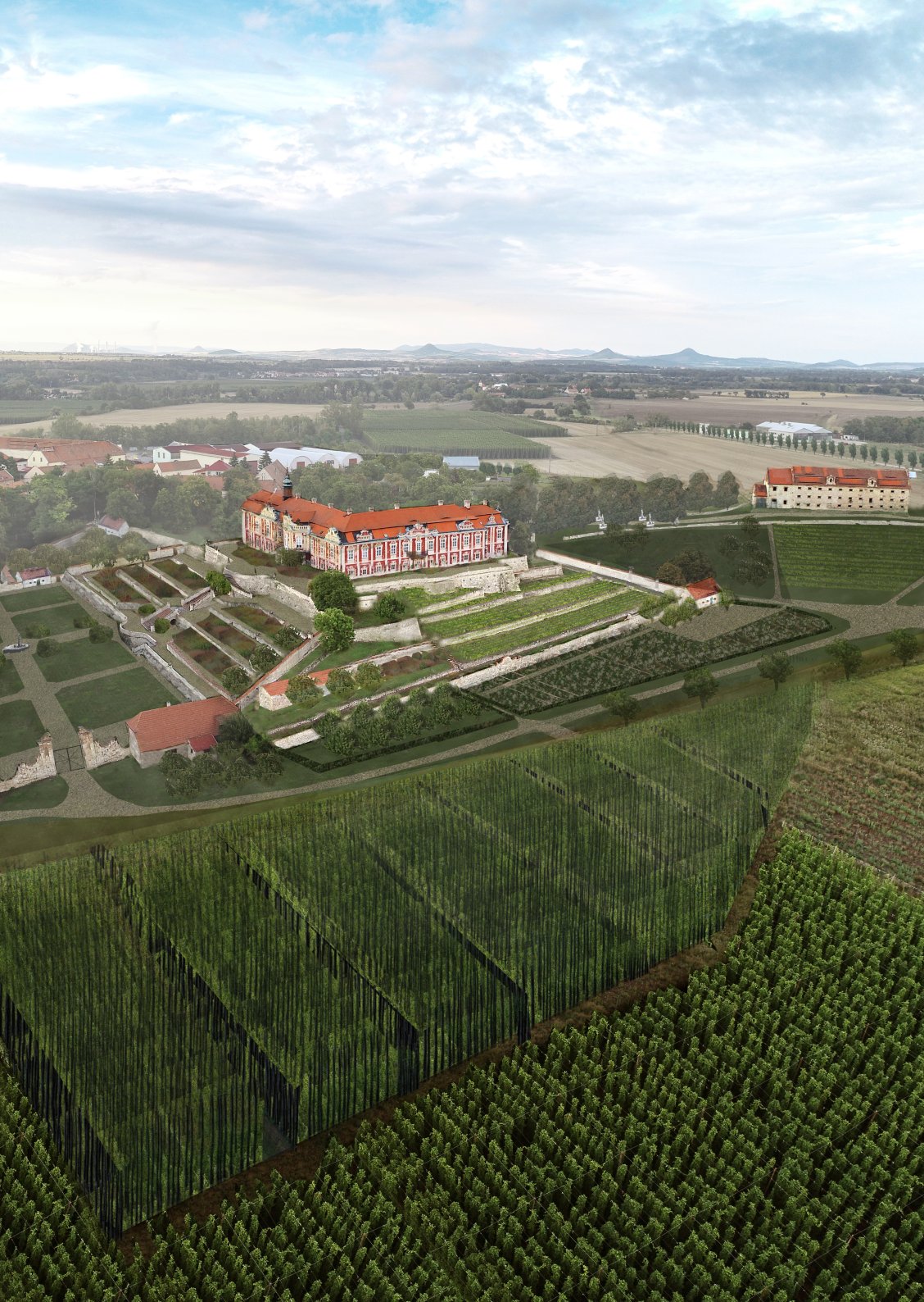 Klára Bohuslavová – ateliér Efler, Revitalizace žatecké chmelařské krajiny v okolí zámku Stekník Klára Bohuslavová – ateliér Efler, Revitalizace žatecké chmelařské krajiny v okolí zámku Stekník